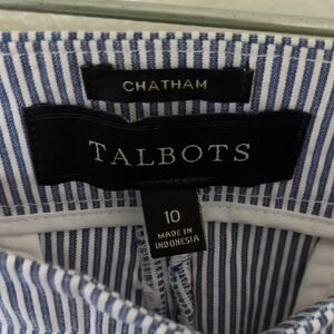 Talbots Chatham Blue and White Striped Pants